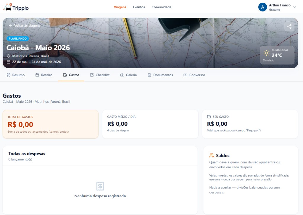 Tripplo — real-time shared expense management